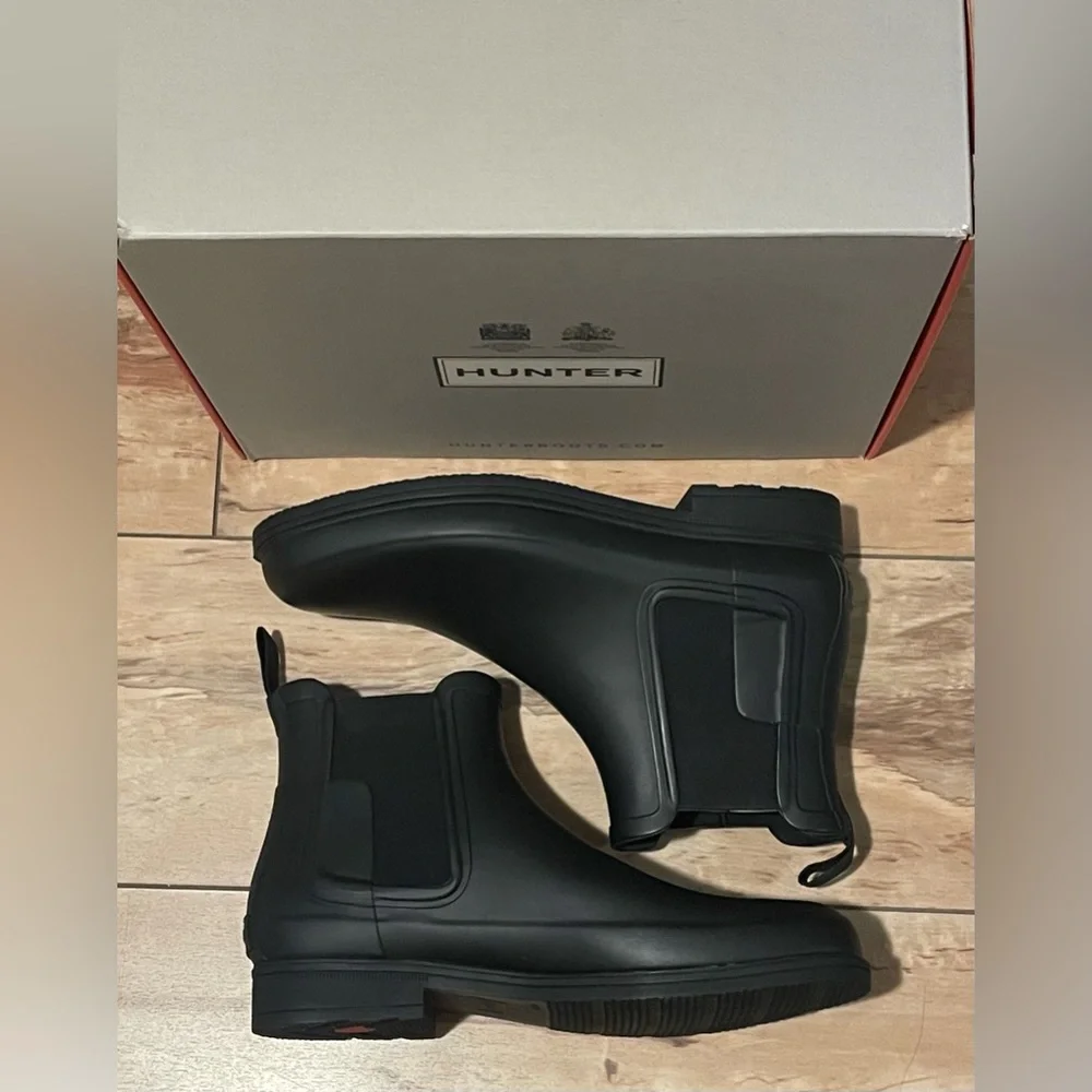 ✨New✨Size 12 Hunter Men's Refined Chelsea Sleek Rain Boots - Picture 3 of 8